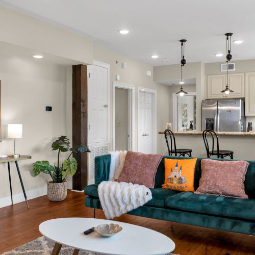 Teal velvet lounging with a pop of Book NOLA charm