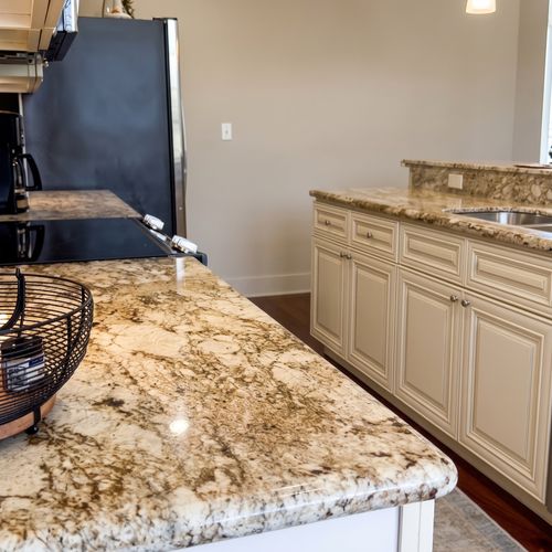 Spacious kitchen with ample workspace