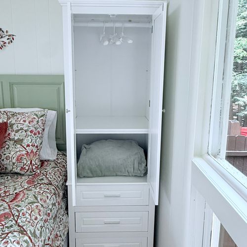 BEDROOM:  The home has a truly gorgeous bedroom with great views of nature, but with blinds on all windows