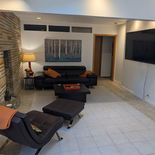 THE BIRCHES BY THE LAKE:  Living Room #1 (first floor)