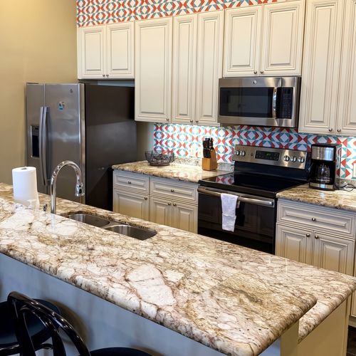 Gourmet kitchen with generous workspace