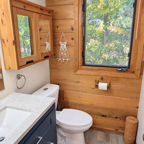BATHROOM #1 (SECOND FLOOR):  Very convenient half-bathroom on the second floor.