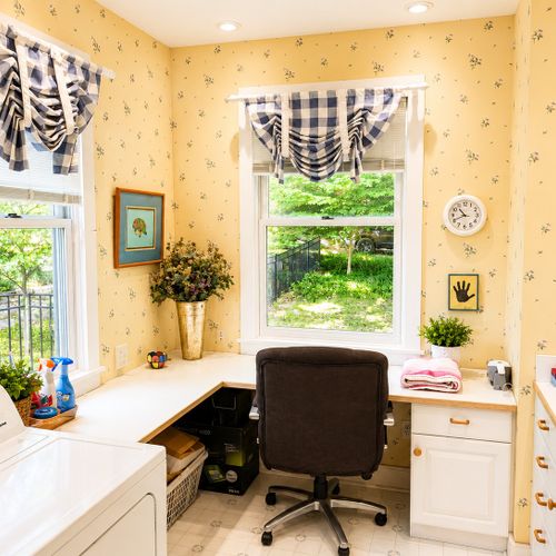 LAUNDRY ROOM / OFFICE (FIRST FLOOR):  Very useful main floor laundry room and office