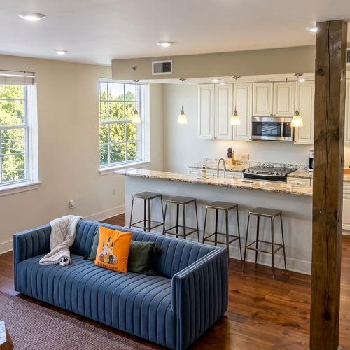 Open kitchen and living space
