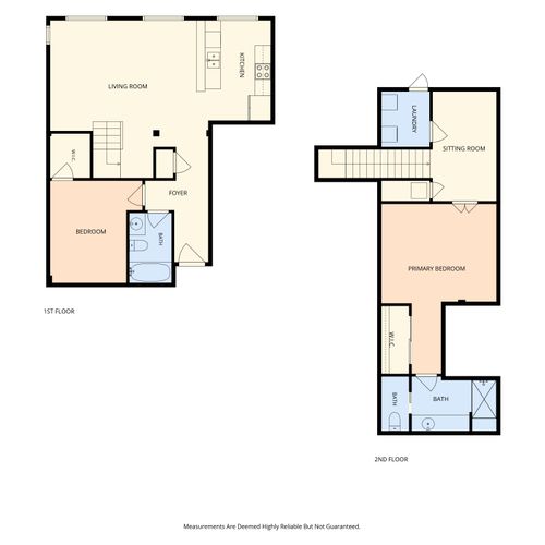 Full two-level floor plan at a glance