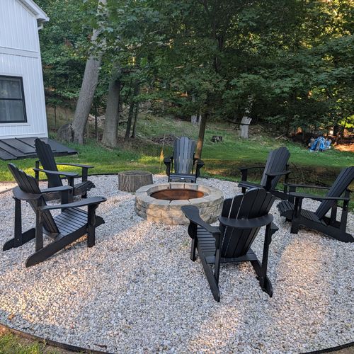 EXTERIOR:  Another view of the gorgeous bonfire ring.