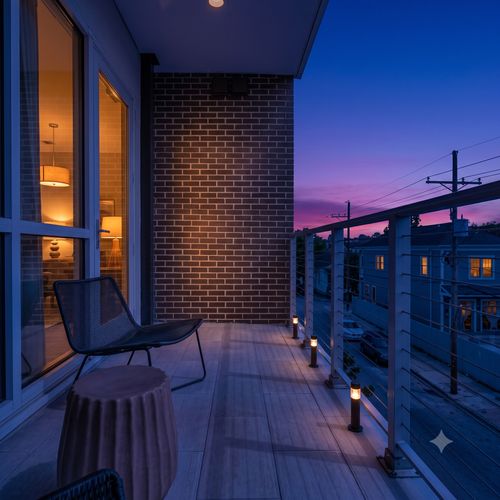 Private balcony w/ seating — your own quiet escape above the neighborhood.