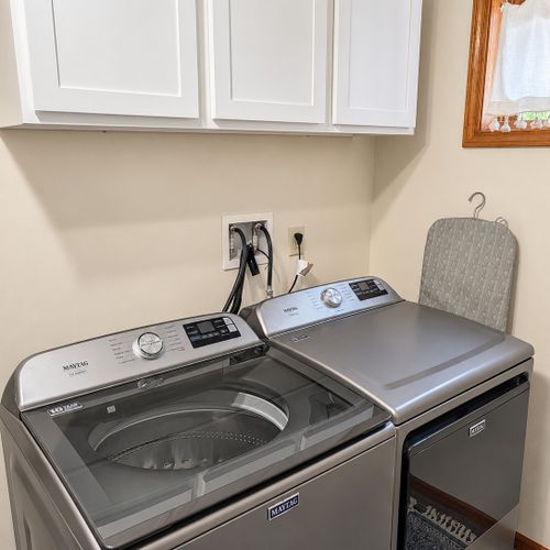 LAUNDRY ROOM (FIRST FLOOR):  Super convenient laundry room with a washer and dryer on the first floor!