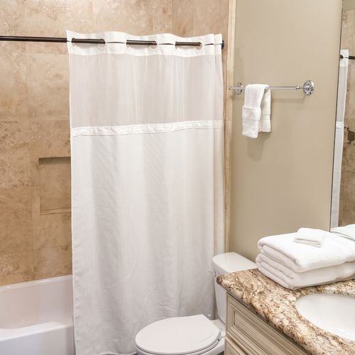 Clean bathroom with fresh linens