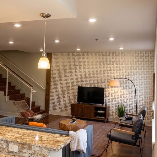 Warm living space with stylish ambiance