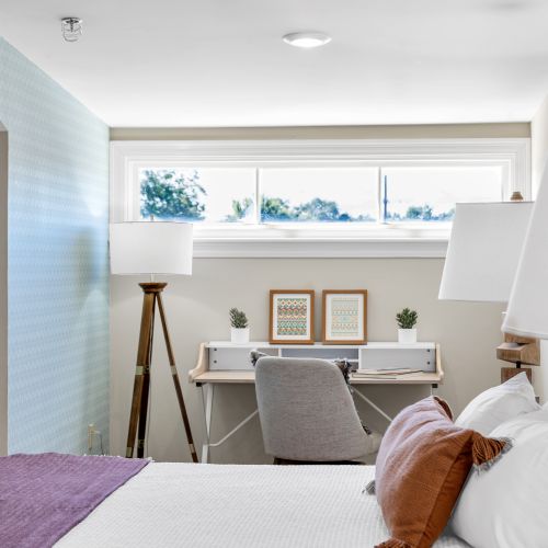 Sunlit desk for remote work or trip planning