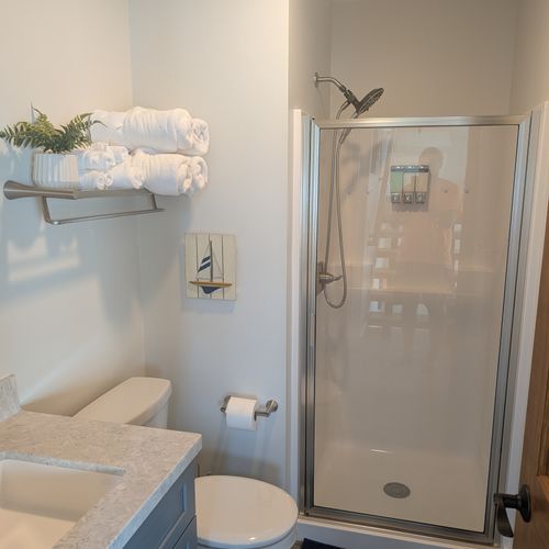 BATHROOM #1 (SECOND FLOOR):  Full bathroom with a walk-in shower.