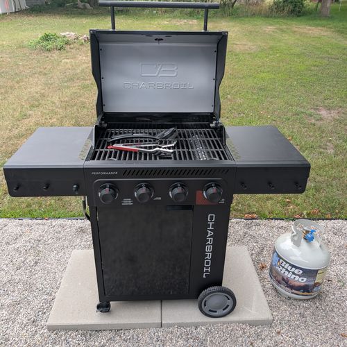 EXTERIOR:  The outdoor propane grill at the property.