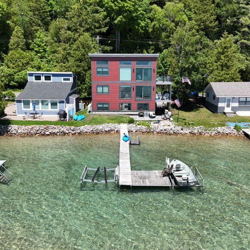 OVERVIEW:  Looking back at the house from out on Crystal Lake
