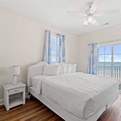 Oceanfront master with King bed, and ensuite