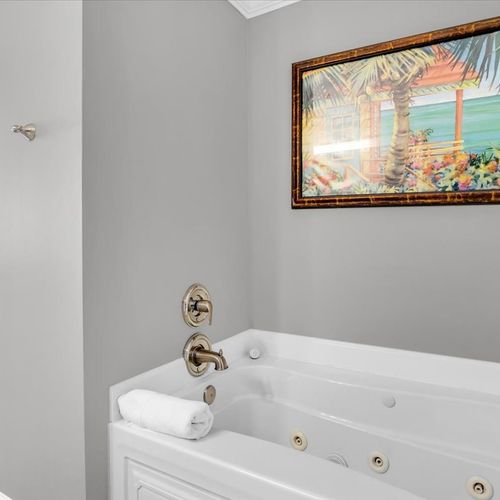 Separate shower and tub