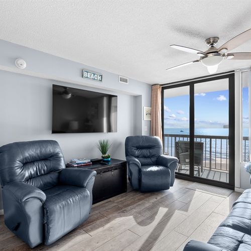 Sofa, Recliners and Smart TV, with Inside Ocean View