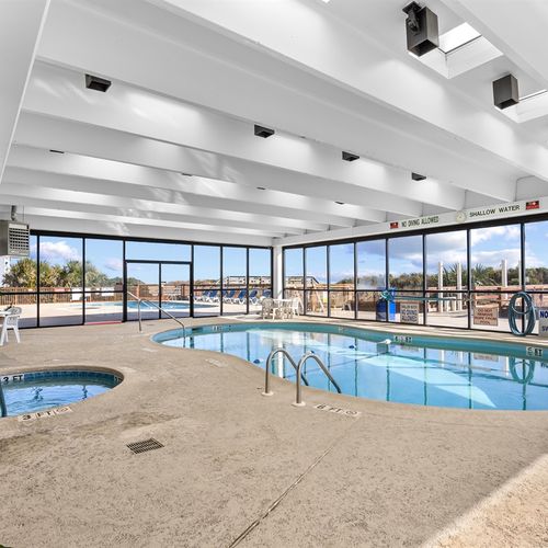Inside Pool with Hot Tub