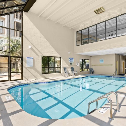 Indoor Pool with second level work out area