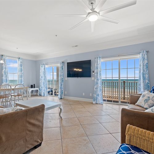 Open Space with Living room and dining area and Oceanfront View