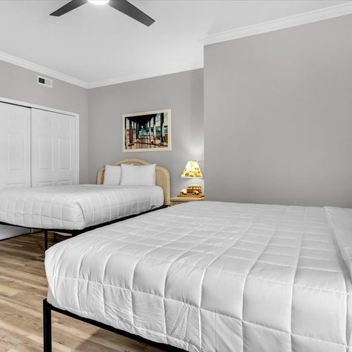 Second floor bedroom with king and queen