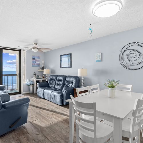 Ocean View from Living Room and Dining Room Table