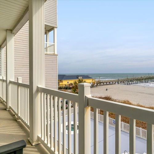 Oceanfront and Cherry Grove Pier view from balcony