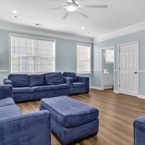 Second Living Room Area on the Main Floor With Full Bath View