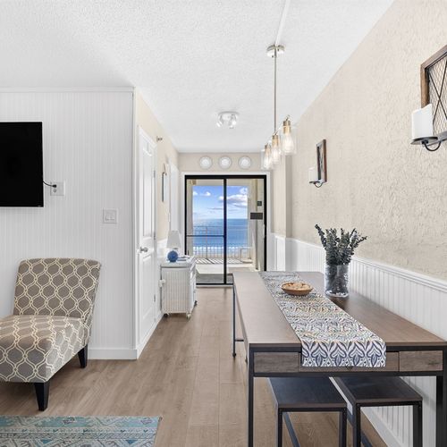 Area showing Tv placement and dining area