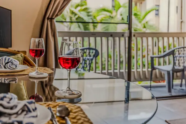 Enjoy a meal or your morning coffee on the private lanai.