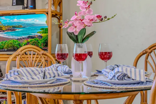 Cheers To Paradise In Your Elegant Intimate Dining Space
