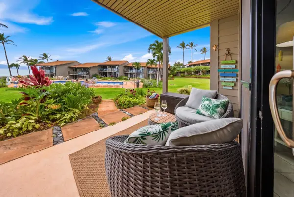 Relax on the comfortable lanai overlooking the pool