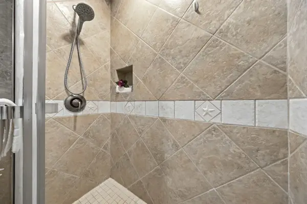 Beautiful tiled shower for a refreshing start to your day