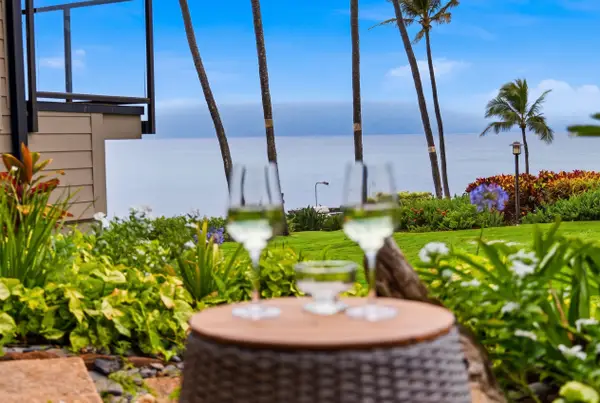Oceanfront lawn perfect for relaxing by the shore
