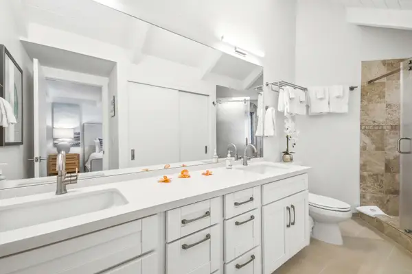 Elegant bathroom with dual sinks