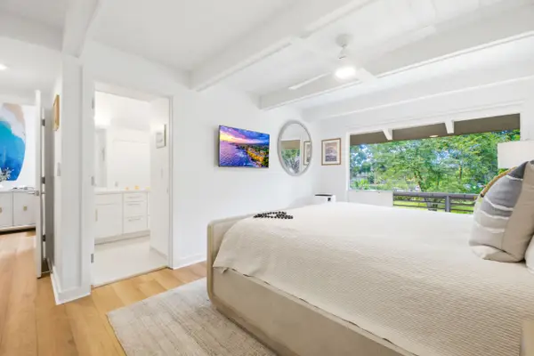 Bedroom with relaxing garden views