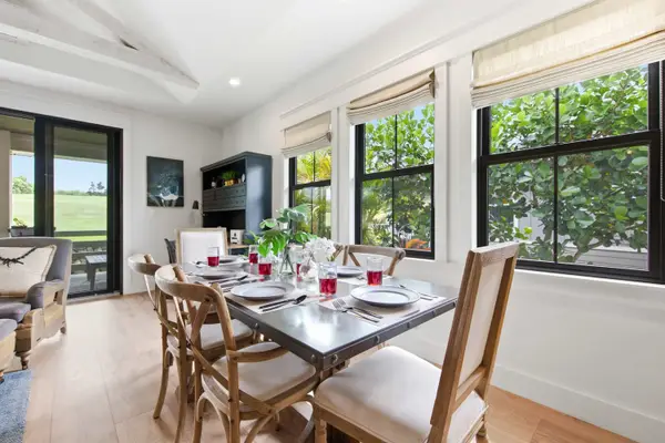 Well-lit dining area