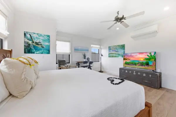 Television facing the bed