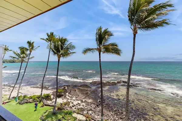 Direct Oceanfront View of the Coastline and Swaying Palm Trees from the Balcony