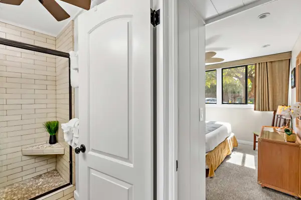 Bathroom and bedroom entries