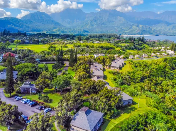 Tropical environment surrounds the property with vibrant plants and sunshine