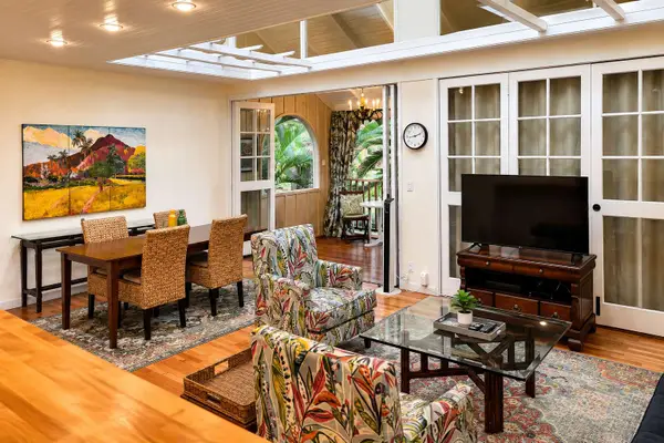 Stylish living room with balcony access