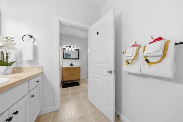 Bathroom Vanity View into Bedroom Hallway