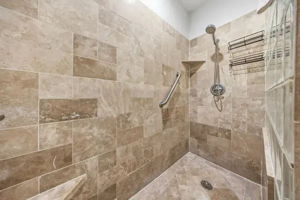 Walk-In Tile Shower with Handheld Sprayer