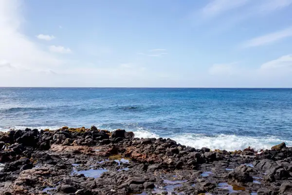 Rocky Lava Shoreline with Open Ocean Views