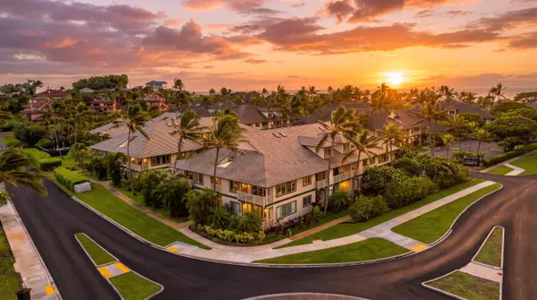 Sunset Aerial View of the Resort Community