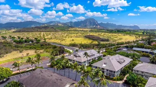 Aerial View of the Estate with Mountain Range Backdrop