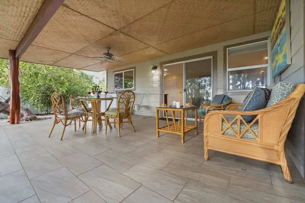 Covered lanai for dining and making memories with loved ones.