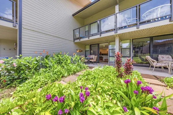 Lanai with garden views