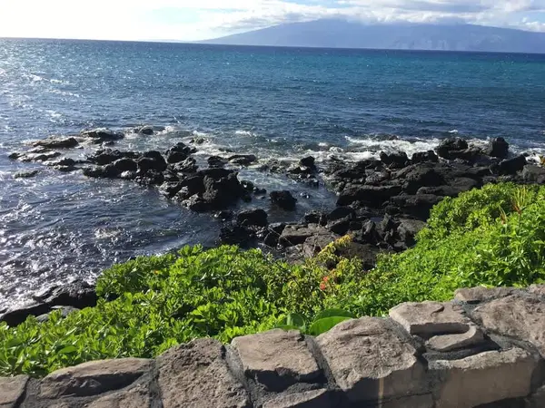 Rocky shoreline with ocean views